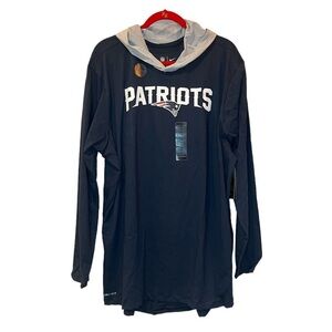 NEW Nike DriFit Pullover Hoodie Long Sleeves Shirt Size XXL Patriots NFL